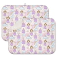 thumbnail image 1 of Princess Rainbow Castle Pattern Dish Drying Mat for Kitchen 1 Pack, Ultra Absorbent Microfiber Dishes Drainer Mats,18"x24", 1 of 4