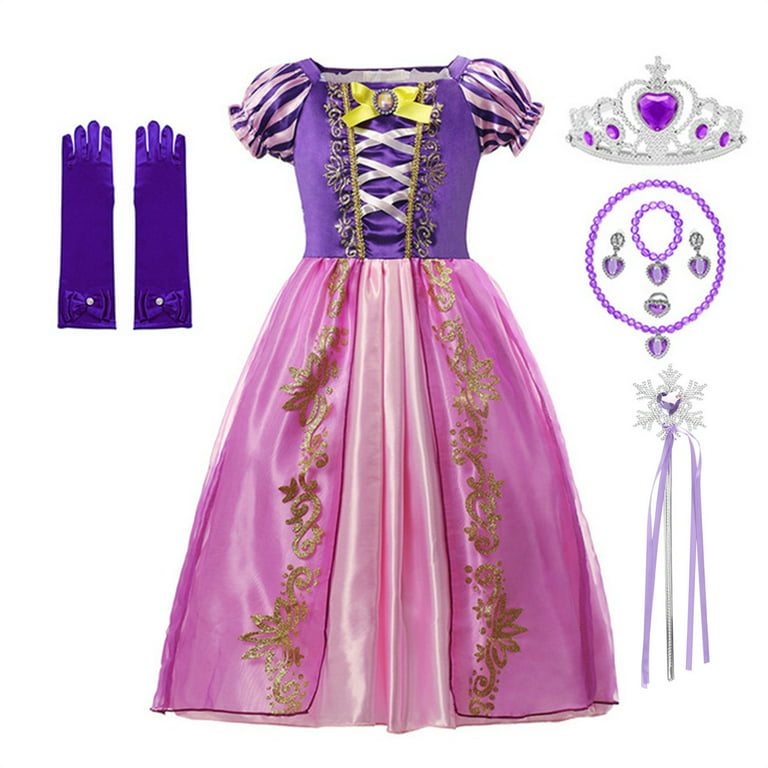 Disney Princess grovigliato Rapunzel Cosplay Dress donna donna adulto Kid  Halloween Party Fancy Dress Costume Cosplay regalo di compleanno -  AliExpress