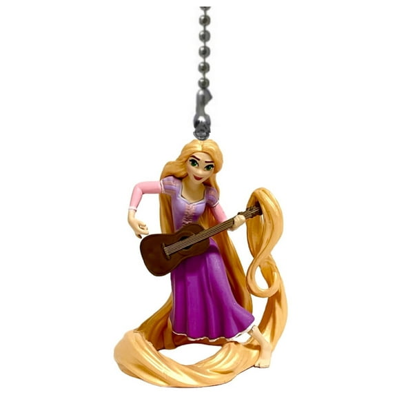 Princess Rapunzel & Guitar Playful Tangled Fan Lamp Pull Figure Figurine PVC New