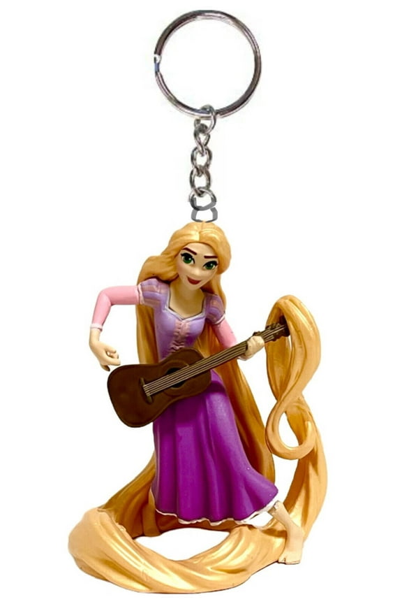 Princess Rapunzel & Guitar Playful Tangled Key Ring Keychain Figure Figurine PVC