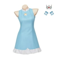 Princess Rosalina Blue Sportswear Rosalina Tennis Suit Outfit Sleeveless Dress With Crown