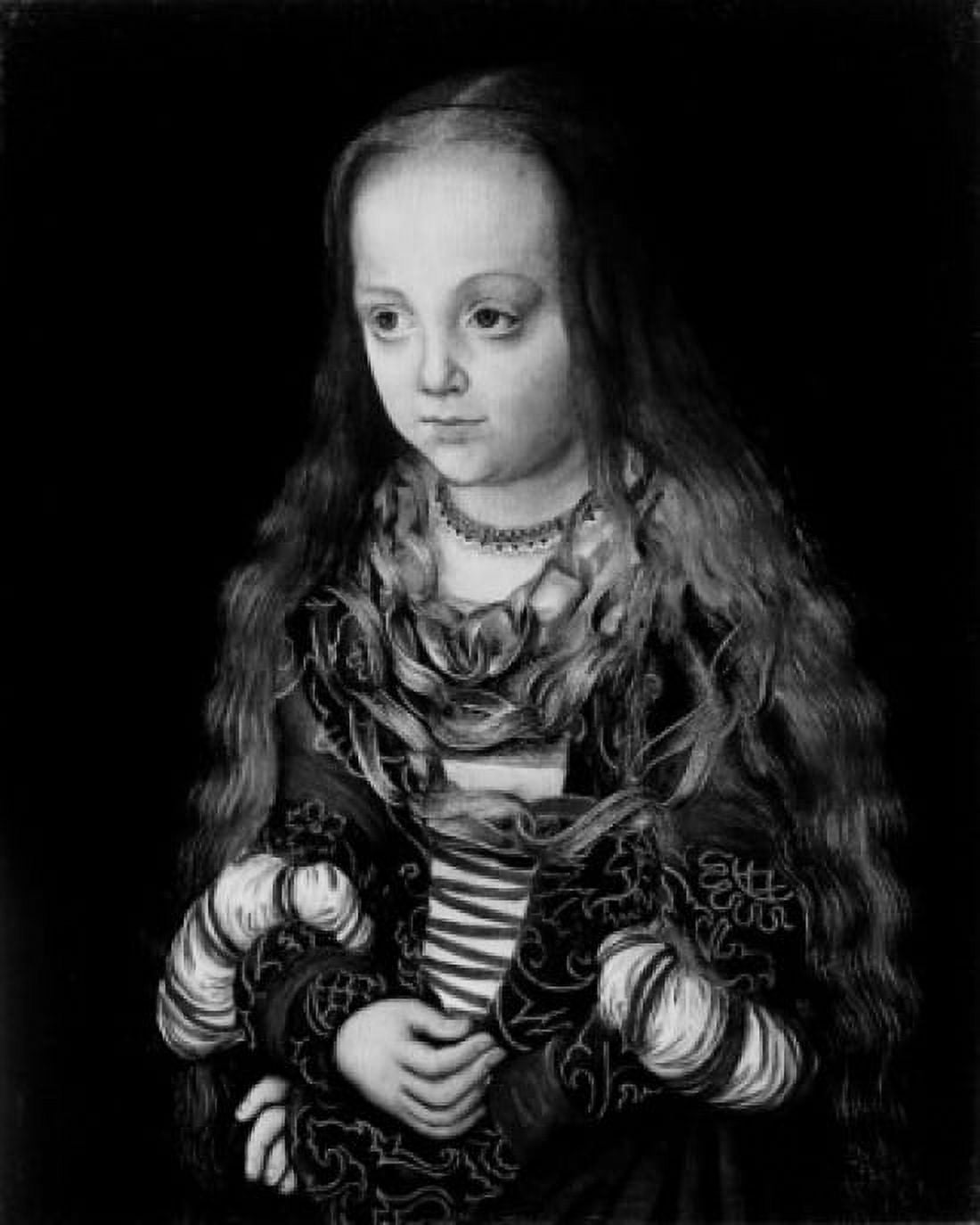 A Princess Of Saxony by Lucas Cranach The Elder circa 1517 (1472-1553) USA Washington DC National Gallery of Art Ralph and Mary Booth Collection Canvas Art - Lucas Cranach (24 x 36)