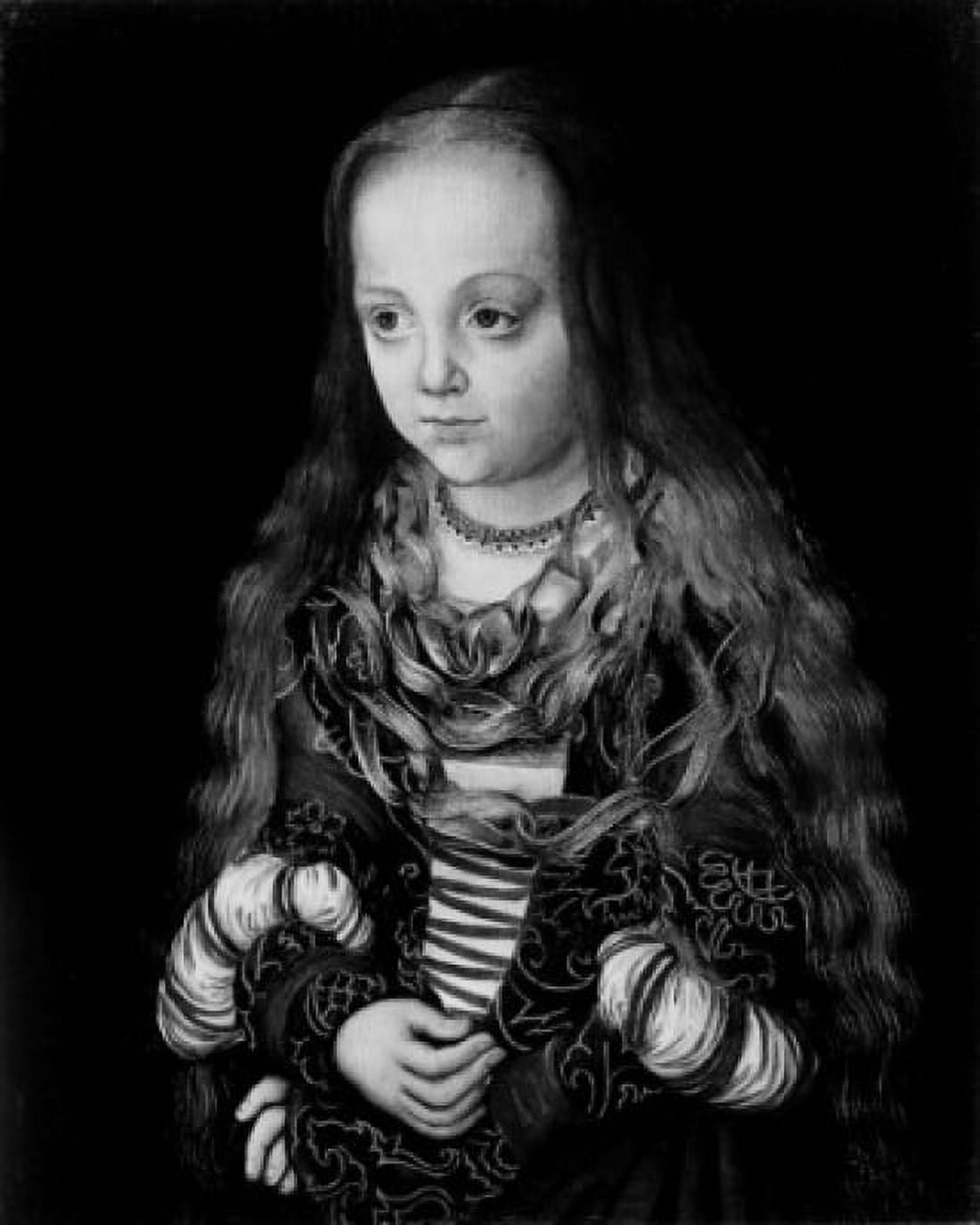 A Princess Of Saxony by Lucas Cranach The Elder circa 1517 (1472-1553) USA Washington DC National Gallery of Art Ralph and Mary Booth Collection Canvas Art - Lucas Cranach (18 x 24)