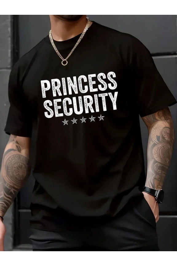 Princess Security Halloween Costume T-Shirt -100% Cotton Graphic Tees Men,Breathable, Comfortable, Summer & Spring Essential