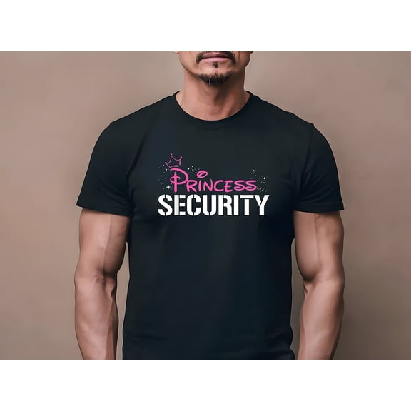 Princess Security Princess For Father And Daughter Zip Big and Tall Men T-shirt