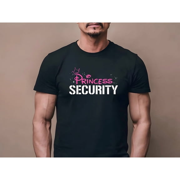 Princess Security Princess For Father And Daughter Zip Big and Tall Men T-shirt