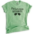 thumbnail image 1 of Princess Security Shirt, Unisex Women's Men's Shirt, Funny Princess Shirt, Princess Vacation Tee Theme Park, Heather Apple Green, 3X-Large, 1 of 6
