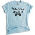 thumbnail image 1 of Princess Security Shirt, Unisex Women's Men's Shirt, Funny Princess Shirt, Princess Vacation Tee Theme Park, Heather Light Blue, X-Large, 1 of 6