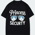 thumbnail image 1 of Princess Security T Shirt Black Castle In Sunglasses Print For Casual Wear And Party Outfits, 1 of 4