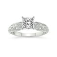 thumbnail image 1 of Princess Shape 2 Carat IGI Certified Lab Grown Diamond Ring | 14K White Gold | Vintage Willow Lab Diamond Engagement Ring | FG-VS1-VS2 Quality Friendly Diamonds, 1 of 5