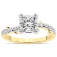 thumbnail image 1 of Princess Shape 3 Carat IGI Certified Lab Grown Diamond Ring | 14K Yellow Gold | Phoebe Twigs Diamond Ring | FG-VS1-VS2 Quality Friendly Diamonds, 1 of 5