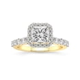 thumbnail image 1 of Princess Shape 4 Carat IGI Certified Lab Grown Diamond Ring | 14K Yellow Gold | Vionna Round Halo Lab Diamond Engagement Ring | FG-VS1-VS2 Quality Friendly Diamonds, 1 of 5