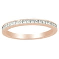 thumbnail image 1 of AFFY Princess Shape White Diamond Accented Engagement Band Ring 14K Solid Rose Gold (0.5 Cttw), 1 of 1