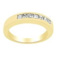 thumbnail image 1 of AFFY Princess Shape White Diamond Engagement Wedding Band Ring 14K Solid Yellow Gold (0.5 Cttw), 1 of 1