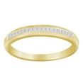 thumbnail image 1 of AFFY Princess Shape White Natural Diamond Eternity Men's Band Ring In 10k Yellow Gold (0.50 cttw) Ring Size-6.5, 1 of 2