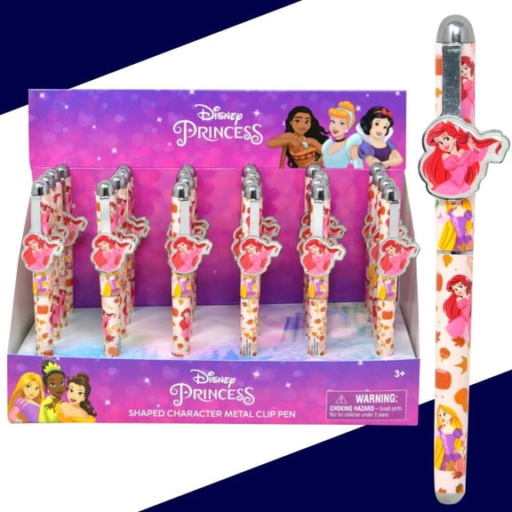 Princess Shaped Character Metal Clip Pen -6 PCS ONLY