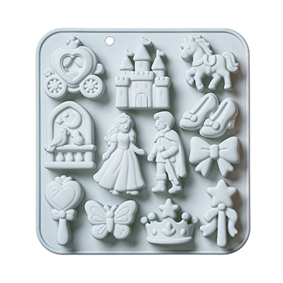 Princess Silicone Mold, Chocolate Soap Cake Decor Mold for Handmade Projects