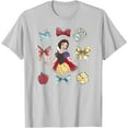 thumbnail image 1 of Princess Snow White Beauty Iconic Watercolor Elements DTG Print Unisex T-Shirt,Ice Grey Color,Size L, 1 of 5
