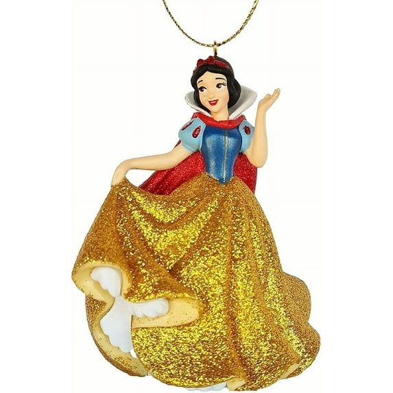 Princess Snow White Glitter 4” Ornament Figure Pvc Figurine Charm Dangler New