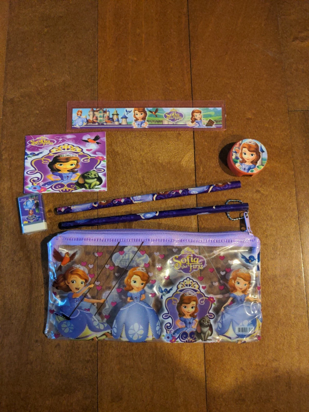 Princess Sofia Pencil Case With Accessories Us Seller New