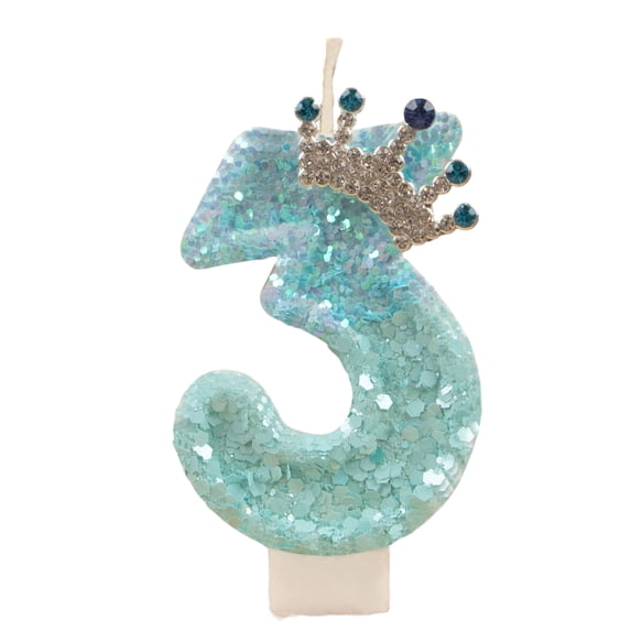Princess Sparkle 3D Birthday Candle - Royal Glittery Design with Crown Accent, Creative Party Decoration - for Girls' Birthday Celebrations, Cake Topper, Themed Parties, Baby Showers