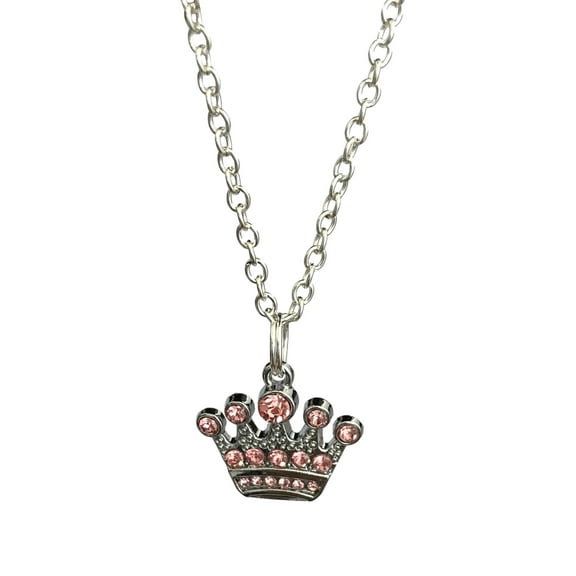 Princess Sparkle Tiara Pendant Chain Necklace