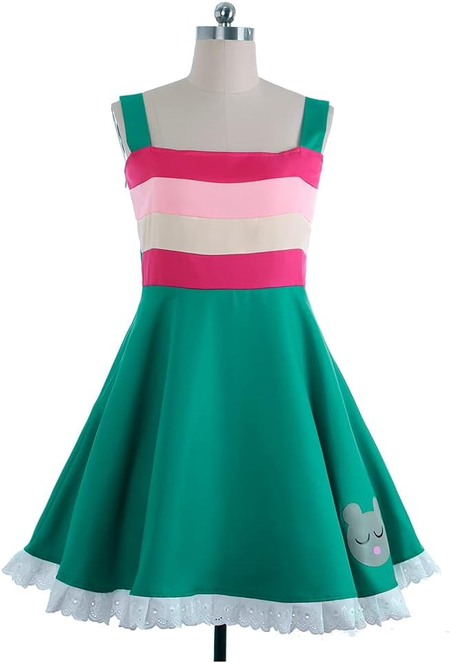 Princess Star Butterfly Women Girls Mini Strap Dress Sleeveless Outfit Summer Fashion Set
