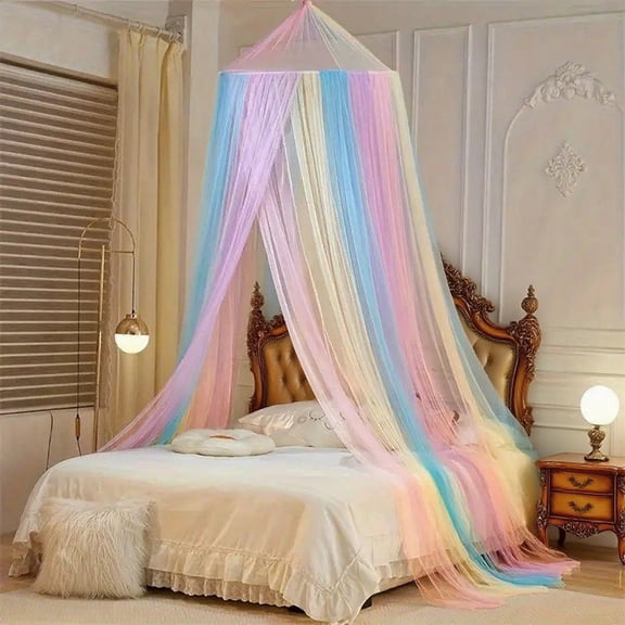 Princess Style Dome Mosquito Net for Double Beds | Ceiling Mounted Canopy Bed Net | Indoor Canopy Tent for Bedroom, Dorm, Camping | Fine Mesh Protection for Adults and Kids