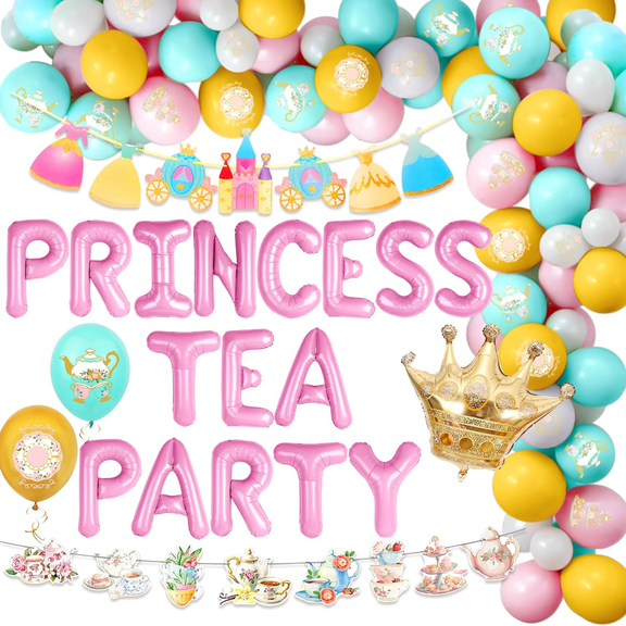 Princess Tea Party Decorations Set - Magical Fairy-Tale Theme Party Supplies for Dreamy Celebrations