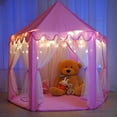 thumbnail image 1 of Princess Tent Girls Large Playhouse Kids Castle Play Tent with Star Lights for Children Indoor and Outdoor Games, 1 of 5