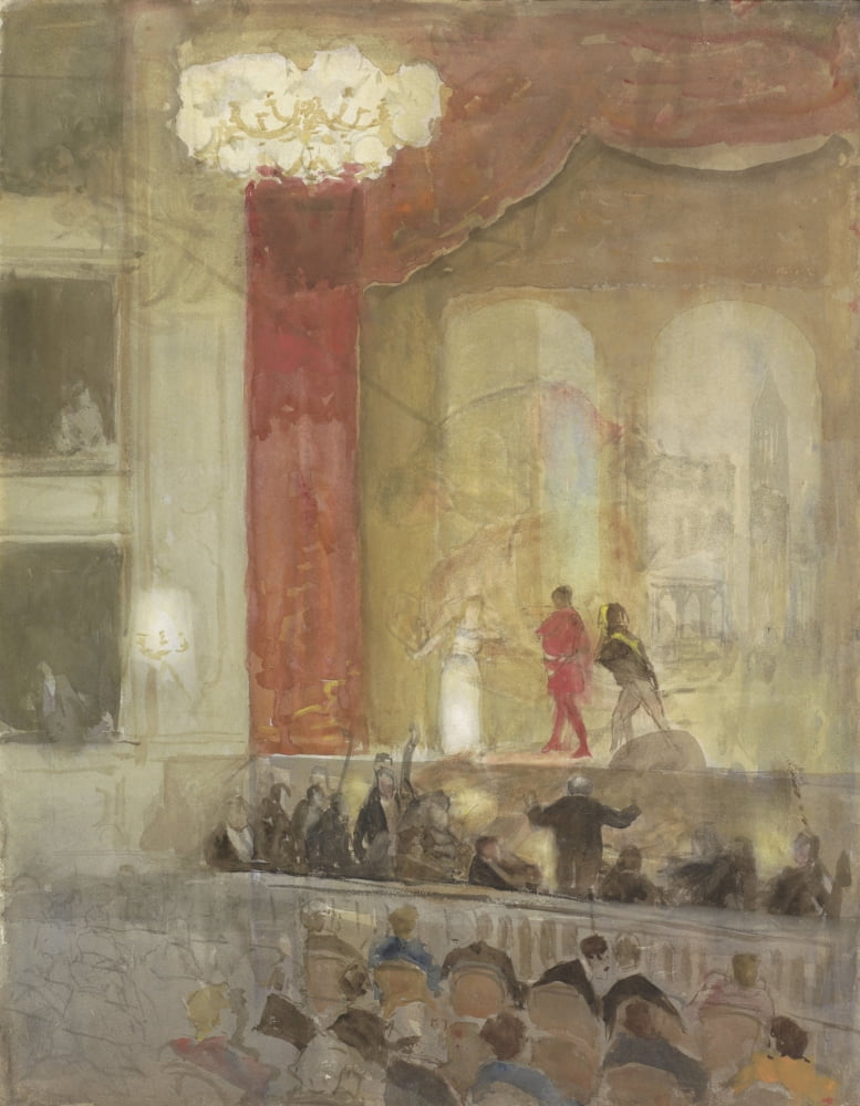 Princess Theatre In The Hague During The Performance Of Othello Canvas Art - (18 x 24)
