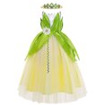 thumbnail image 1 of Princess Tiana Dress for Little Girls Birthday Fancy Party Costume Fairy Dress 3-10 Year, 1 of 7
