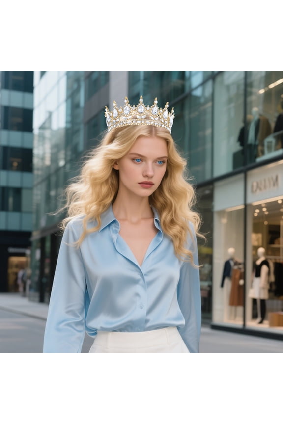 Princess and for Women Wedding for Bridal girls and Rhinestone Headband Metal Hair Accessories for Birthday Party Prom Gifts