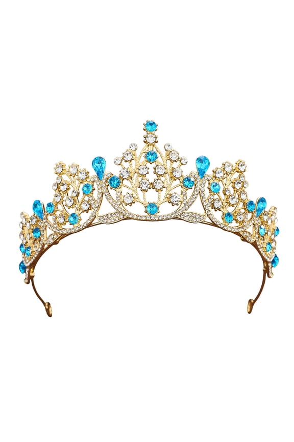 Princess Tiaras and Crowns for Women Girl Crystal Queen Crown, Gold Silver Wedding Tiara for Bride, Metal Birthday Quinceanera Pageant Prom Headpieces