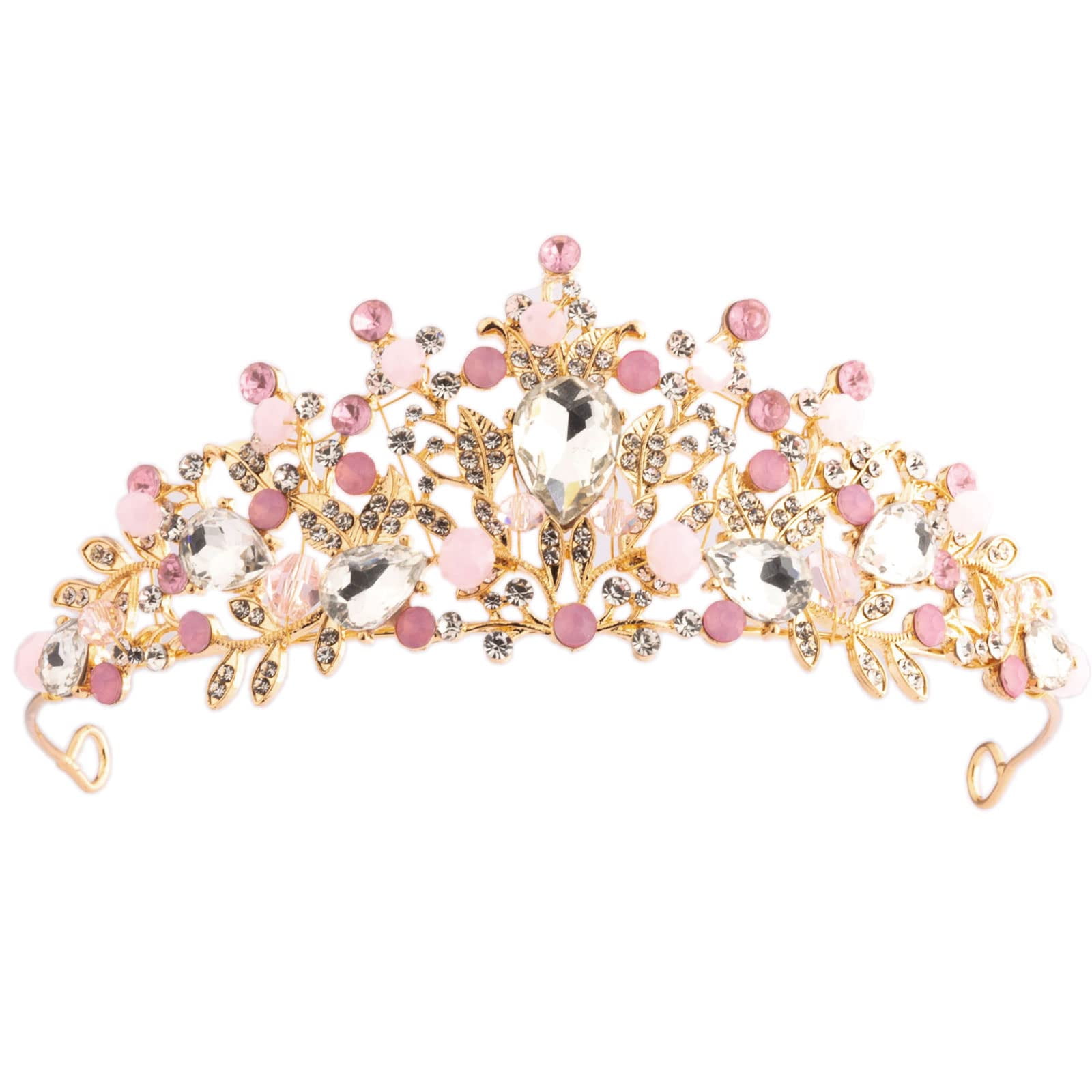 Princess Tiaras for Girls, Crystal Tiara Pearl Princess Crown Headband
