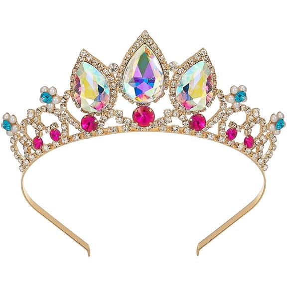 Princess Tiaras for Little Girls, Kids Dress-up Crown Headband, Birthday Wedding Halloween Cosplay Hair Accessories