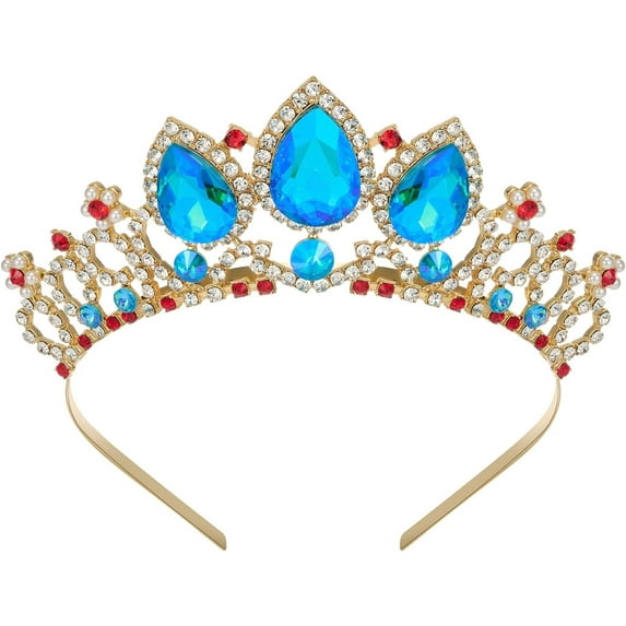 Princess Tiaras for Little Girls, Kids Dress-up Crown Headband, Birthday Wedding Halloween Cosplay Hair Accessories