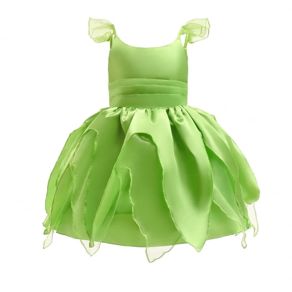 KAWELL Princess Green Costume Halloween Dress up Birthday Party Outfit