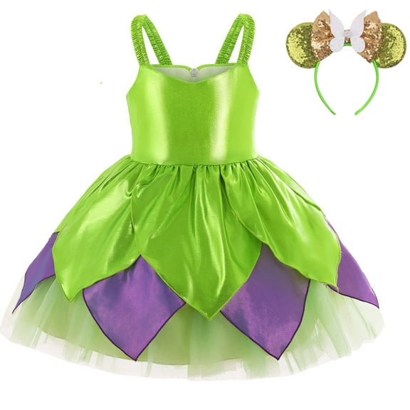 Princess Tinkerbell Costume for Toddler Girls Halloween Birthday Party Fairy Dress