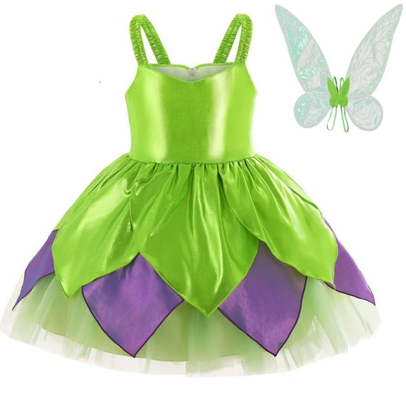 Princess Tinkerbell Costume for Toddler Girls Halloween Birthday Party Fairy Dress