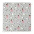 thumbnail image 1 of Princess Unicorn Butterfly Pattern Square Fitted Tablecloth with Elastic Edge,Square Table Cover,Washable Elastic Table Cover for Home Kitchen Party Decor 34"x34", 1 of 6