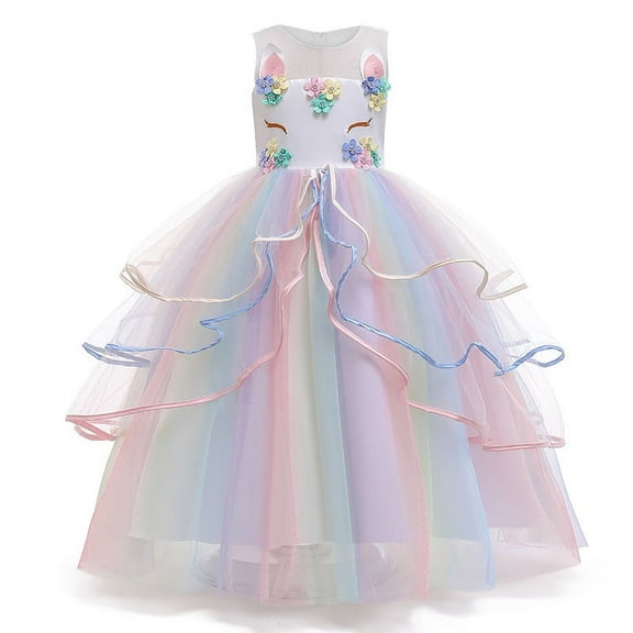 Princess Unicorn Dress Up for Little Girls Birthday Dresses Party Costumes