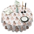 thumbnail image 1 of Princess Unicorn Pattern Round Tablecloth 60"x60",Wrinkle Wipeable Table Cloth for Kitchen Dining Room Picnic Patio Party, 1 of 6