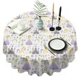 thumbnail image 1 of Princess Unicorn Pattern Round Tablecloth 60"x60",Wrinkle Wipeable Table Cloth for Kitchen Dining Room Picnic Patio Party, 1 of 6