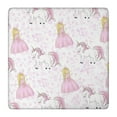 thumbnail image 1 of Princess Unicorn Pattern Square Fitted Tablecloth with Elastic Edge,Square Table Cover,Washable Elastic Table Cover for Home Kitchen Party Decor 36"x36", 1 of 6