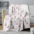 thumbnail image 1 of Princess Unicorn White Pattern Soft Sherpa Fleece Throw Blanket, Warm Cozy Plush Blanket for Sofa Bed Couch, All Season, 50"x60", 1 of 5