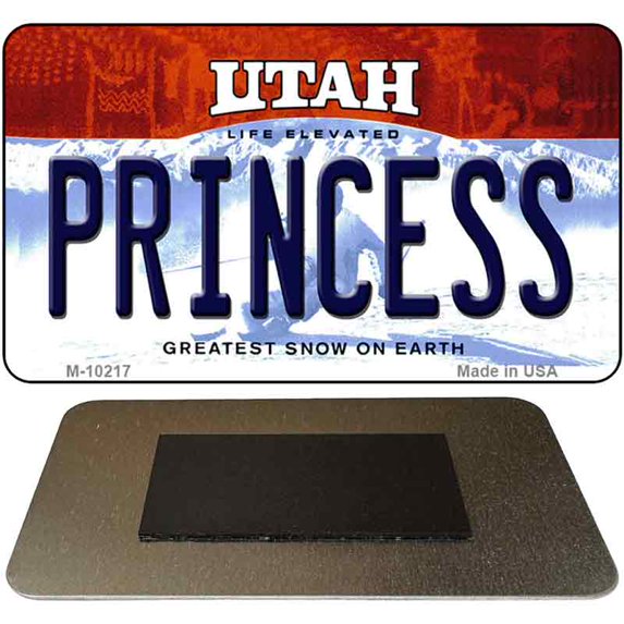 Princess Utah State License Plate Tag Magnet M-10217 3.5" x 2" Magnet (M)
