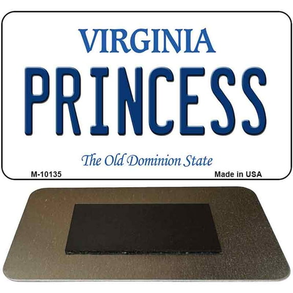 Princess Virginia State License Plate Tag Magnet M-10135 3.5" x 2" Magnet (M)