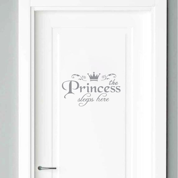 Princess Wall Sticker Decal, Princess Home Decor, Vinyl Wall Sticker Art for Bedroom Door and Nursery Mural