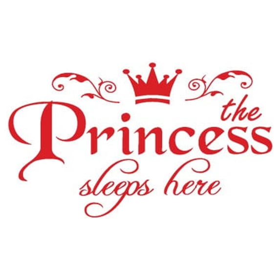 Princess Wall Sticker Decal, Princess Home Decor, Vinyl Wall Sticker Art for Bedroom Door and Nursery Mural